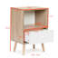 Table d'appoint de bureau moderne avec tiroir et tablette, style Mid-Century