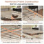 Lit plateforme rembourré en velours amélioré avec tête de lit réglable, conception renforcée et silencieuse, aucun sommier tapissier requis, support de lattes en bois robuste, assemblage facile-618794010-658345137