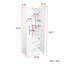 Organisateur de garde-manger extensible à usages multiples, rangement avec portes en verre, largeur de 8,21 po, poids de 144,1 lb, blanc, panneau de particules + garde-manger fonctionnel, armoire