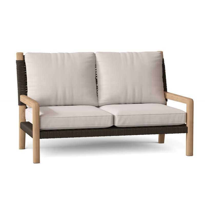 Hudson Outdoor 2 - Seat Loveseat, Canvas Canvas Sunbrella® Canvas, Hudson Charcoal Lace