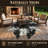 Abhinav 6' x 7' Black and White Cowhide Cowhide Area Rug
