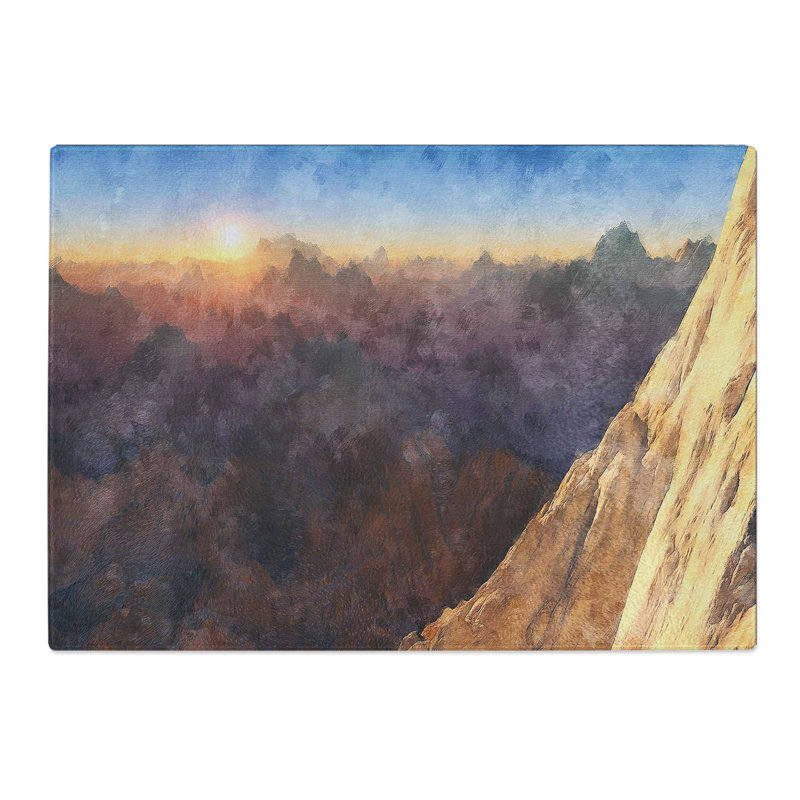 Mountain Sunrise Painting Chopping Board, 0.4cm H x 20cm W x 28.5cm L