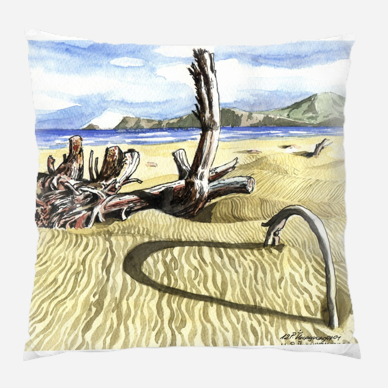 Coussin watercolour Zayden, Microsuède, Intérieur