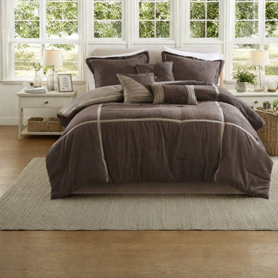 Cozy Bedding Sets, Micro Corduroy King Polyester, Modern Farmhouse Home