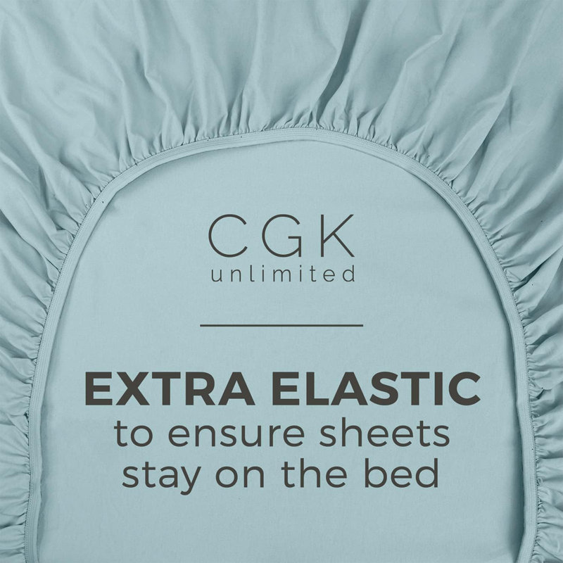 100% Cotton Fitted Sheet Only, 400 Thread Count Hotel Luxury Bedding, Soft & Breathable, Deep Pocket 8–16 Inch Mattress Fit