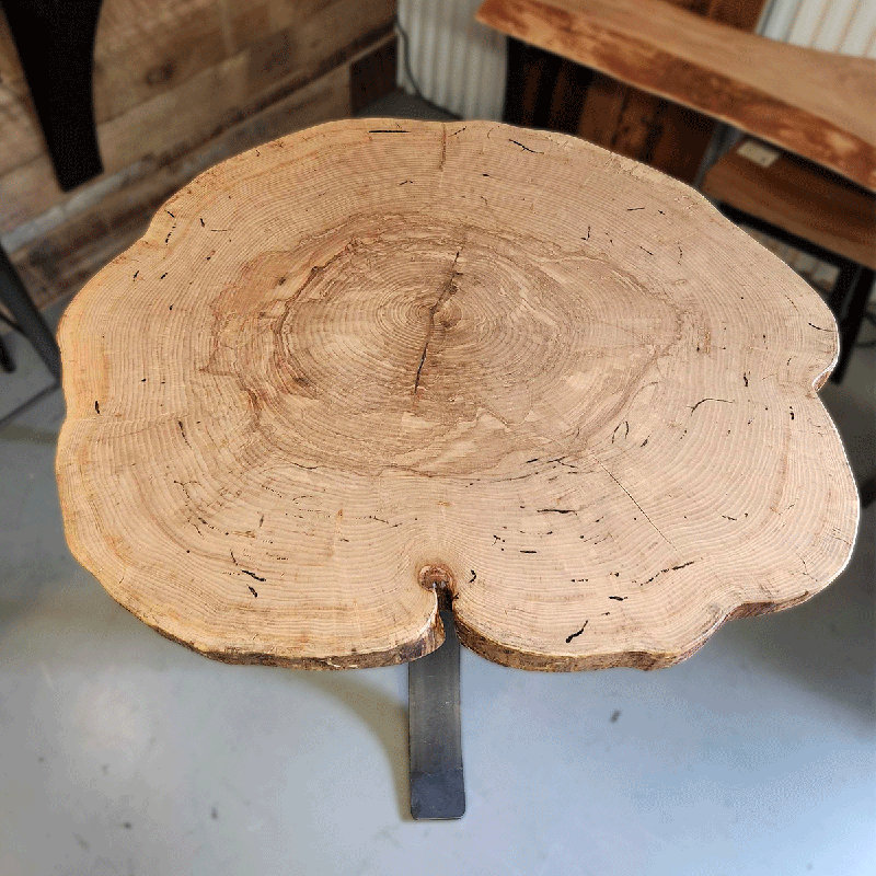 41" Live Edge Ash Round Pub Table