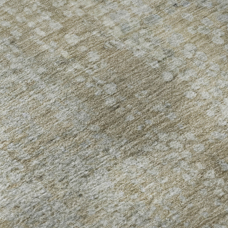 Premium Machine Washable Mayfield AMF2087 Abstract Rug, Beige, 2'6" x 3'10"