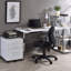 Bureau d'écriture Tennos au fini blanc et chrome avec un design moderne et une fabrication robuste pour le bureau à domicile-121068756