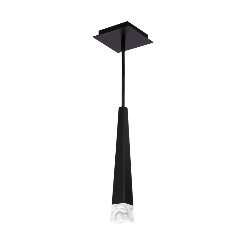 Luminaire suspendu géométrique 1 lumière à DEL Harper, Noir