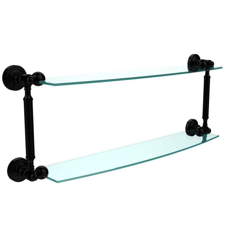 Beresford 2 Piece Tiered Shelf, 28" W x 8.5" H, Matte Black