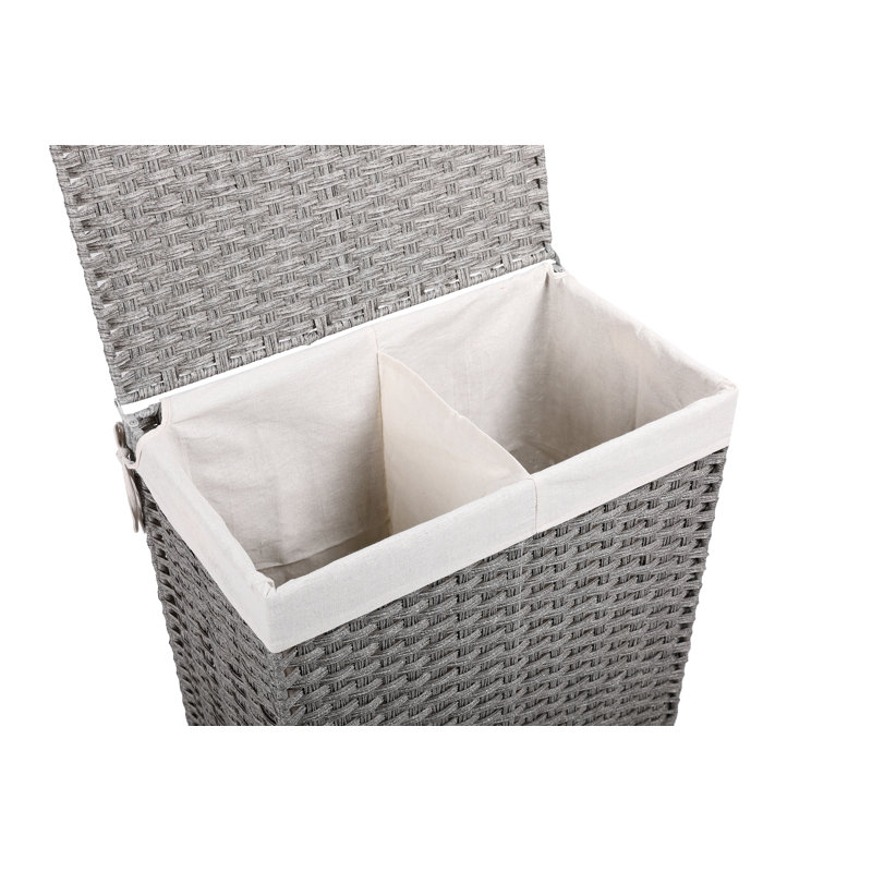 Laundry Hamper with Handles, Gray