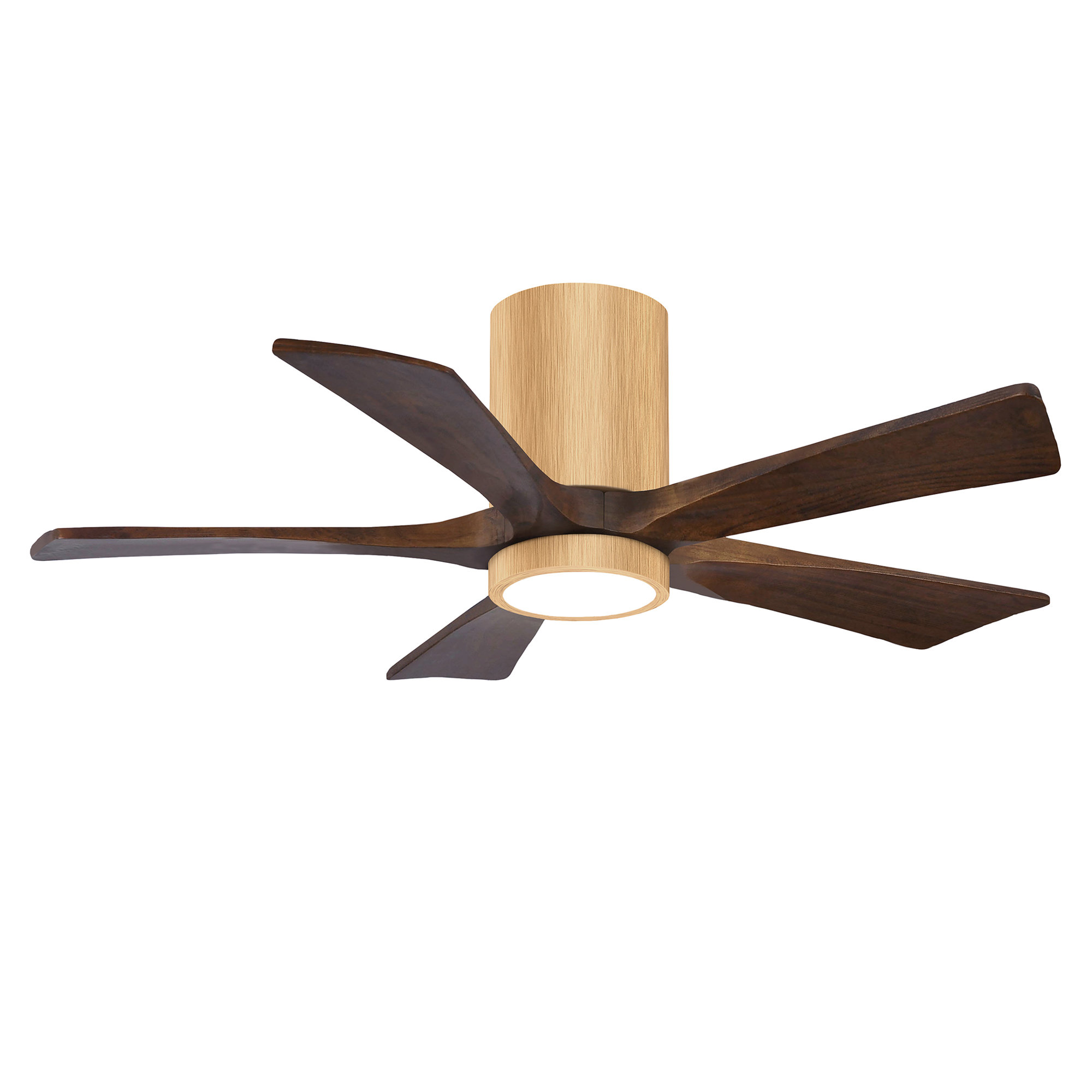 Irene 5 - Blade LED Ceiling Fan with Light Kit Included, Light Maple, 42", Walnut Tone