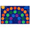 Tapis bleu à motif géométrique Rainbow Seating