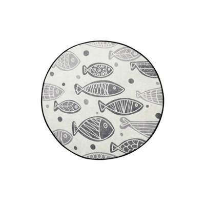 Premium Bathmat, 39.4-Inch Diameter, 100% Polyester, Antiallergic, Dust & Stain Repellent, Non-Slip Underside | Machine Washable at 86°F, 700 GSM | Soft & Durable for Bathroom Safety and Comfort