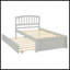 Base de lit simple avec lit gigogne en bois-1017250360