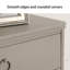 Armoire d'appoint en bois massif gris clair