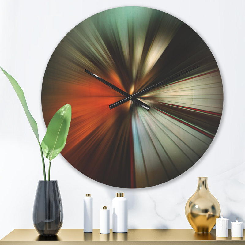 Horloge murale moderne en bois brun, Moyenne