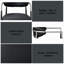 Chaise avec accoudoirs en cuir synthétique noir Gavan (ensemble de 2)