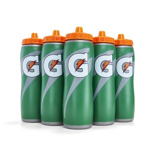Gatorade Starting 5 Team Pack 32 oz Tritan Plastic Water Bottle (Set of 5)