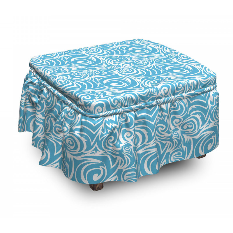 Housse pour repose-pieds balinais tribal