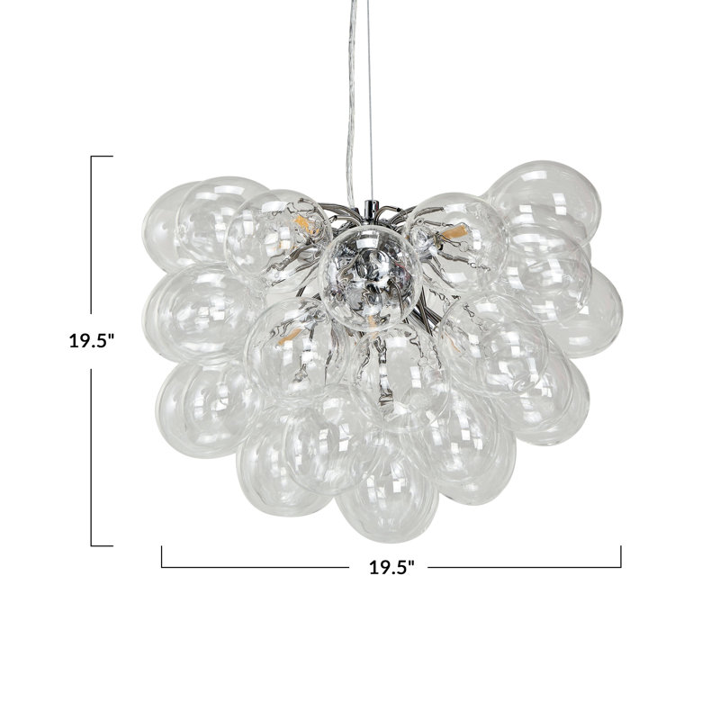 Lampe en verre et métal