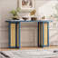 Console Farmhouse Rattan, table d'entrée étroite avec rangement pour le salon et le couloir, durable et élégante-118040420