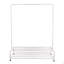 Portant à vêtements robuste, portemanteaux en métal avec tablette inférieure, portemanteau pour chambre à coucher, salle de lavage, petits espaces, L 47,2 po x l 17,7 po, blanc-1429063858