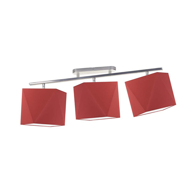 Dencie 97cm 3 -Light Track Kit, Red, Chrome
