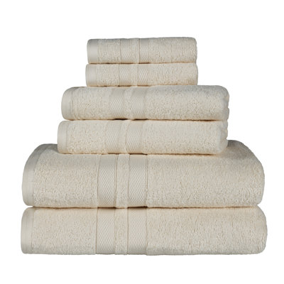 Amoy Soft 6 Piece 100% Cotton Towel Set