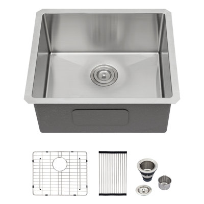 21 Inch Undermount Sink - 21" X 18" X 9" Undermount Stainless Steel Kitchen Sink 16 Gauge 9 Inch Deep Single Bowl Kitchen Sink Basin