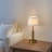 16''  Retro Antique Brass Cordless Rechargeable Led Gift Table Lamp Usb Touch Dimming Nightstand Light  With Fabric Shade For Bedrooms Dorms Living Room Foyer-1287272103