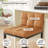 Sturdy Modern Low-Back Counter Height Bar Stools with Metal Frame and Faux Leather Upholstery-1014882650