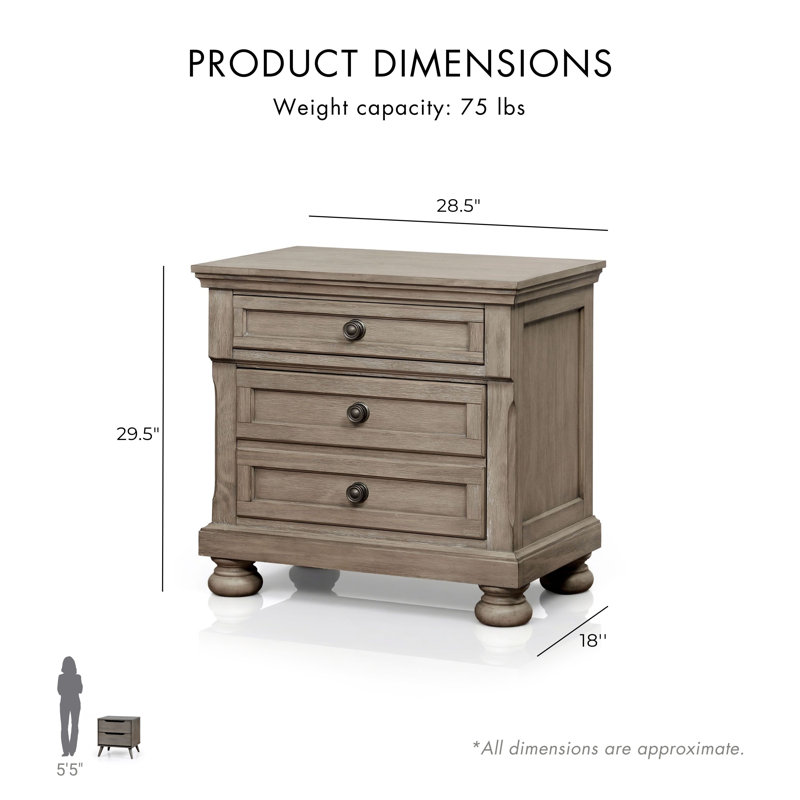 Ikko 3-Piece Bedroom Set, Queen, 3 Pcs: Bed, 2 Nightstands