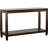 Cappuccino Table With Rectangular Form And Double Shelf For Convenience Console Functional Top Extra
