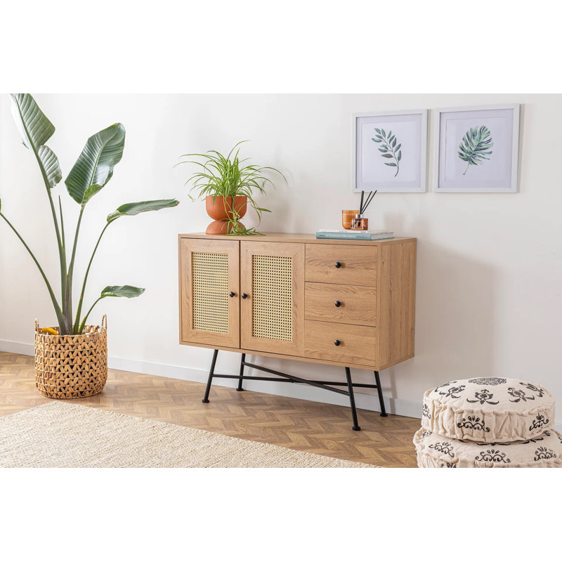 Howard 90cm Console Table, 120cm H x 90cm W x 40cm D, Natural