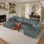 Canapé modulaire en forme de U de 132 po, canapé-lit Comfy Cloud-977810231