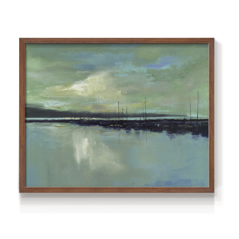 Harbour Light - reproduction encadrée - réarmable, H 11 po x l 14 po, Noyer