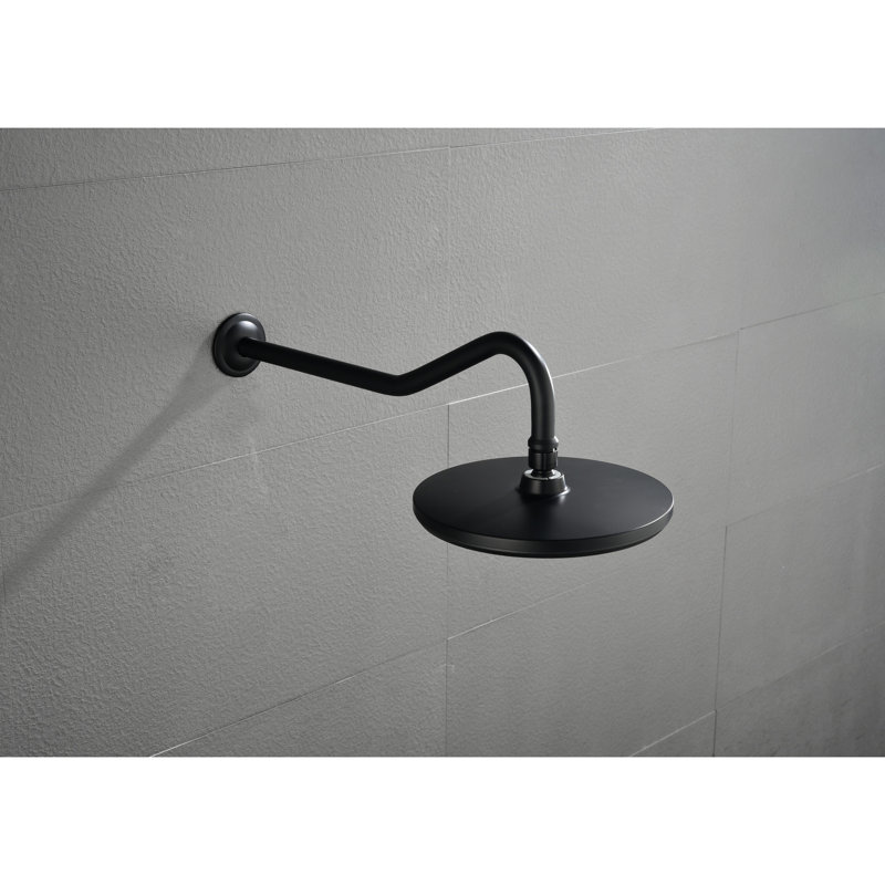 Bras de douche en acier inoxydable noir mat, et contre la corrosion, installation sans effort Pratiques de nettoyage Facile à nettoyer, se connecte en toute sécurité pour une grande