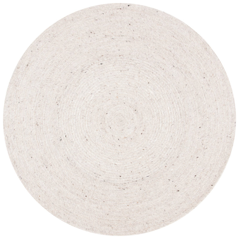 Tapis en laine tissé à la main 0,6 po, 0,4 po Coffey, Rond 6 pi