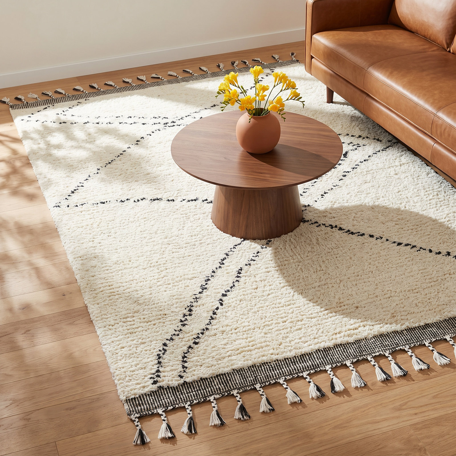 Meti Machine Washable Hand-Woven Geometric Rug, Rectangle 8' x 10'