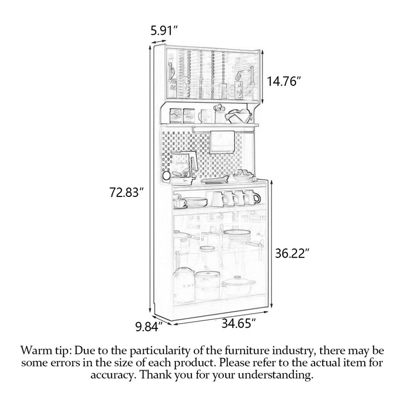 Rock Slab Desktop Storage Food Cupboard