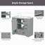 Meuble-lavabo 36 po sans lavabo, base d'armoire seulement, six tiroirs, diviseur de tiroir multifonctionnel, tablette réglable-95474686