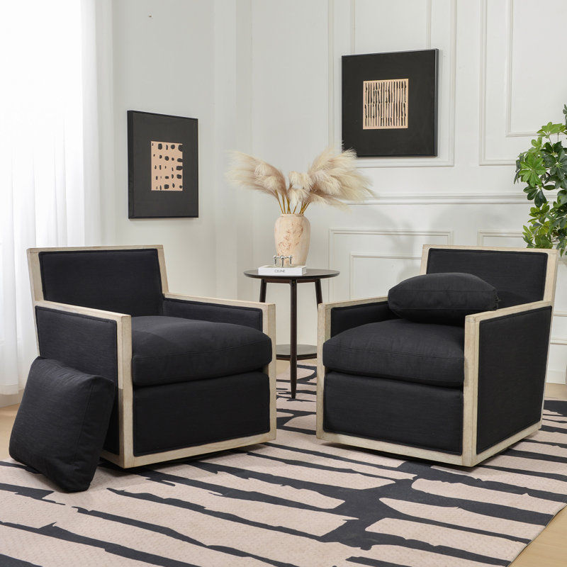 Ensemble de 2 fauteuils 27 po, Noir