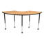 Structure Series 1/3 Round 65" x 30" Adjustable Height Mobile Collaborative Activity Table with Casters-51404087-51954541