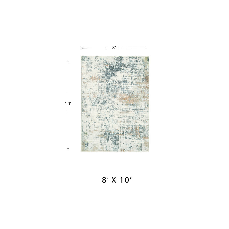 Makinlee Abstract Indoor Rug, Rectangle 7'6" x 9'6"