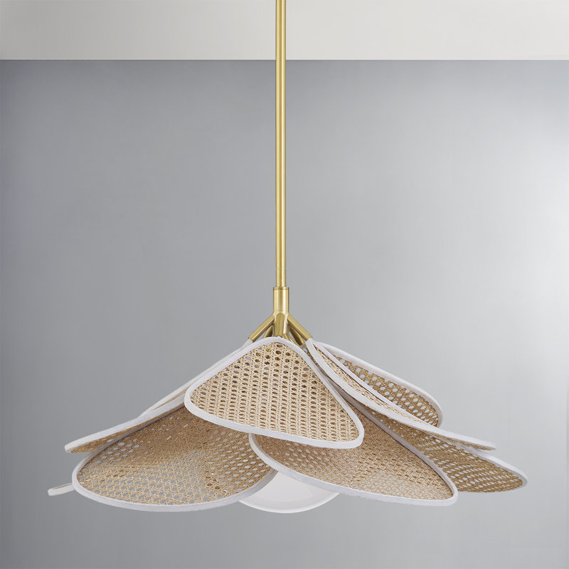 FLORINA 1 LIGHT PENDANT, 18.75" H x 28" W x 28" D