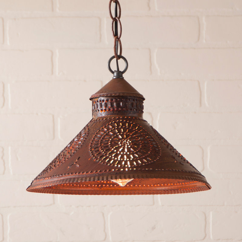 Wentworth Mansion 1 - Light Single Pendant, Rustic Tin