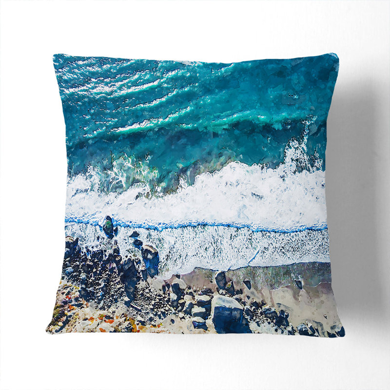 Square Throw Cushion, White, 40cm H x 40cm W x 15cm D