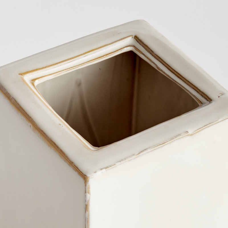 Ophelia Jar Large, 11.25" H x 6.25" W x 6.25" D, Cream