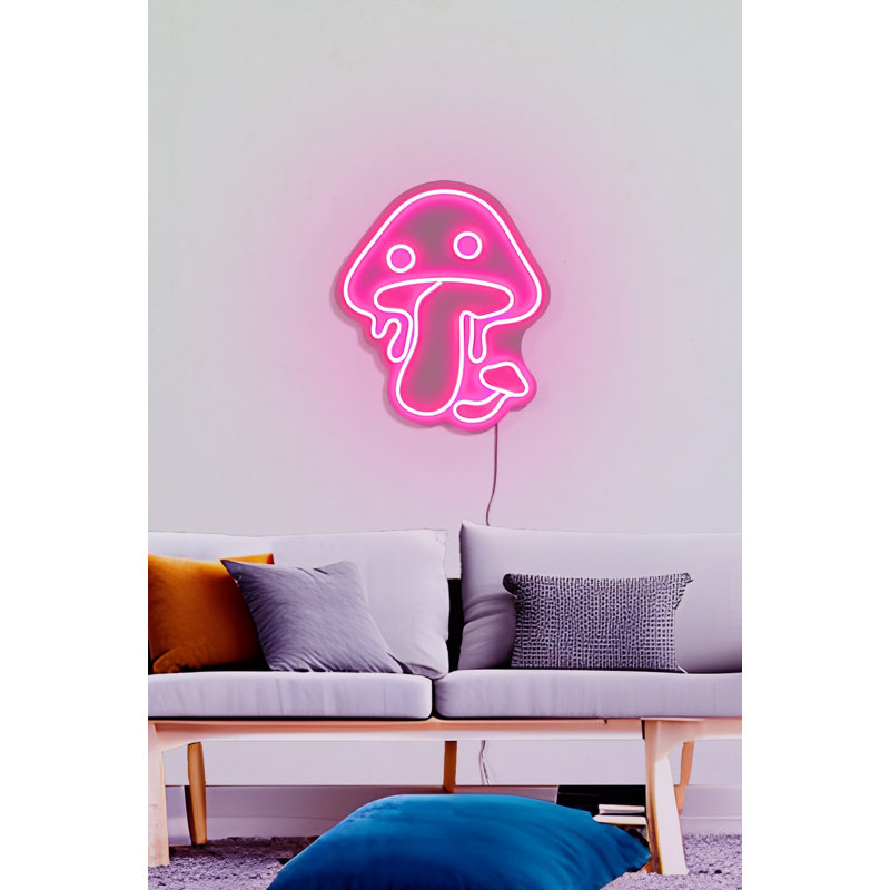 Bande lumineuse néon flexible, lumières décoratives roses imperméables, 11,8 x 14,0 pouces | Certifié IP67, gabarit en mousse de PVC | Adaptateur 12V 4A, douille 36W, parfait pour la décoration intérieure, les fêtes et les événements